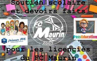 Inscription au soutien scolaire du FC Maurin
